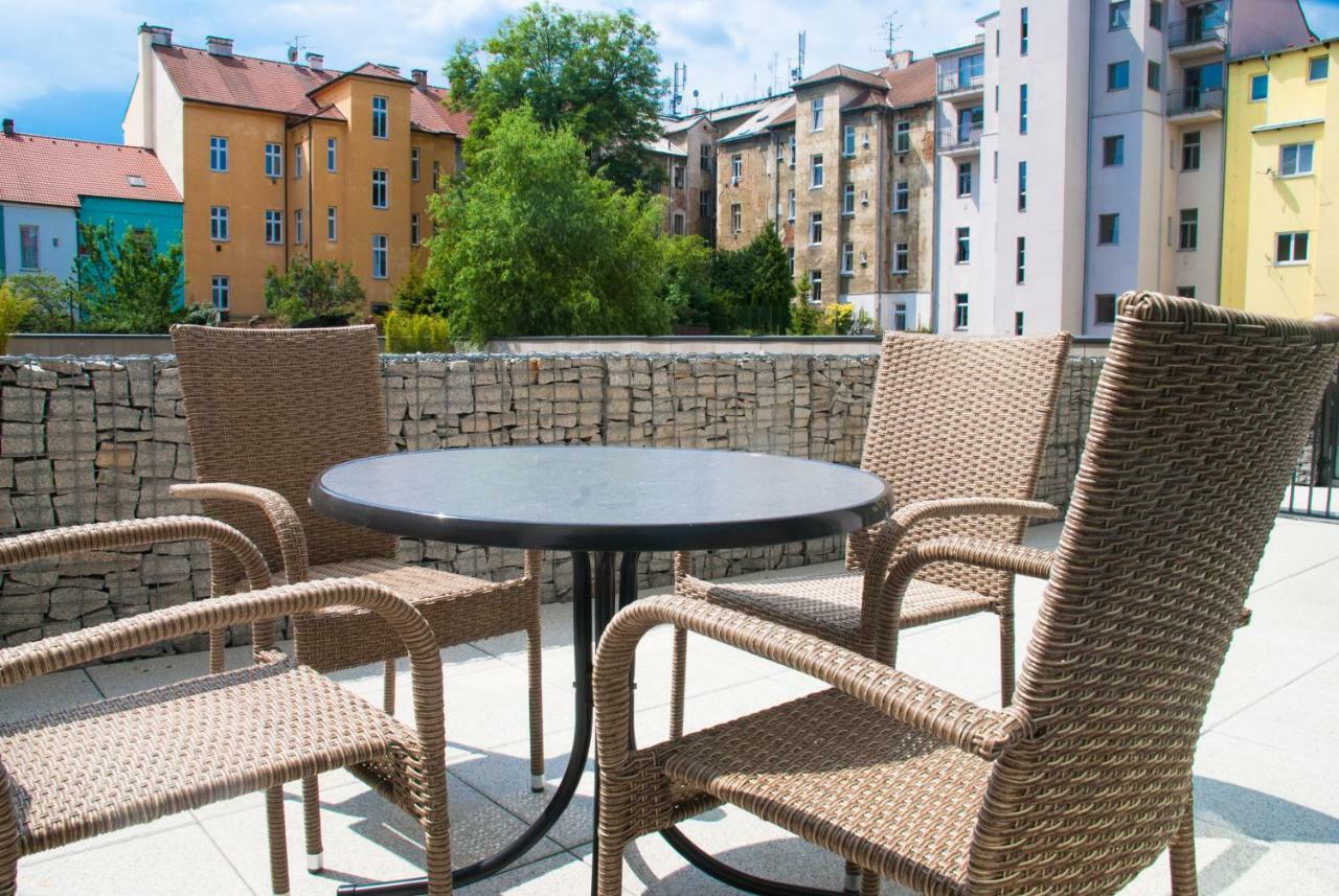 Sunny, Fully Furnished Studio Type With Terrace Plzeň Buitenkant foto